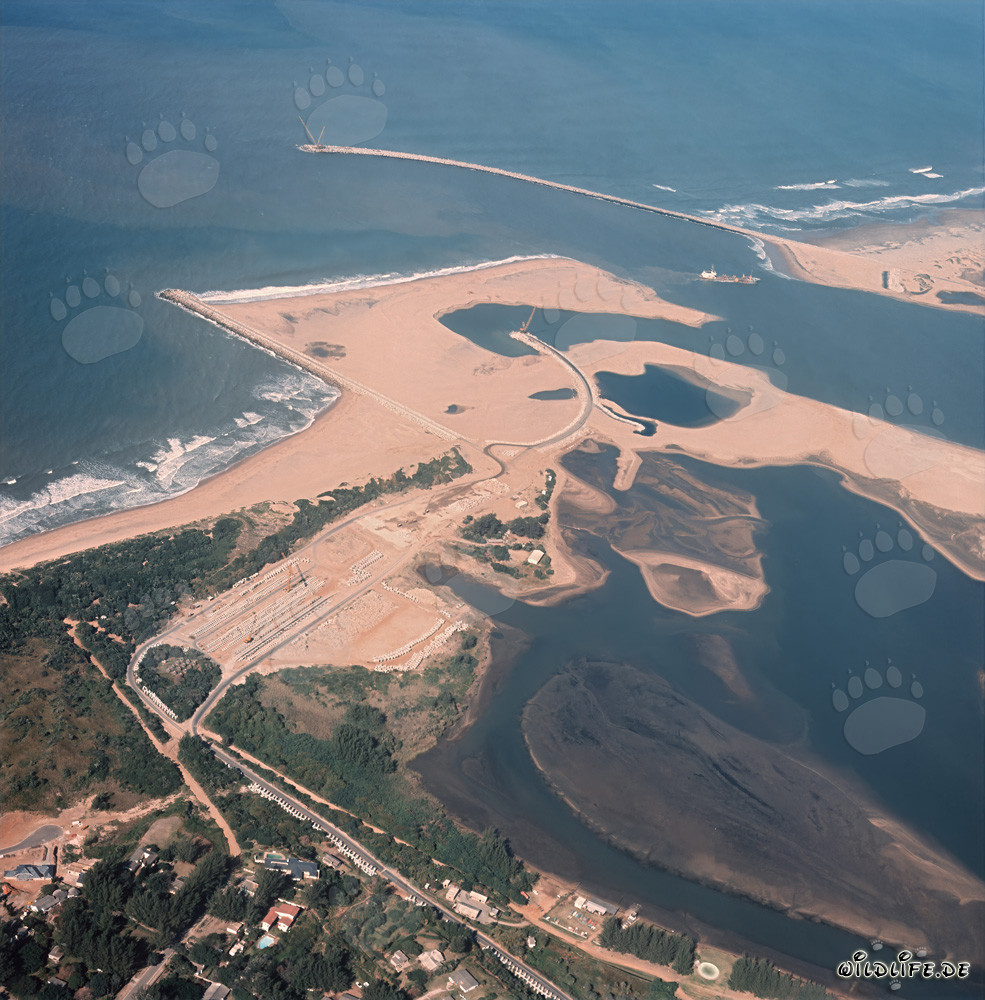 Luftaufnahme Hafenausbau Richards Bay Südafrika