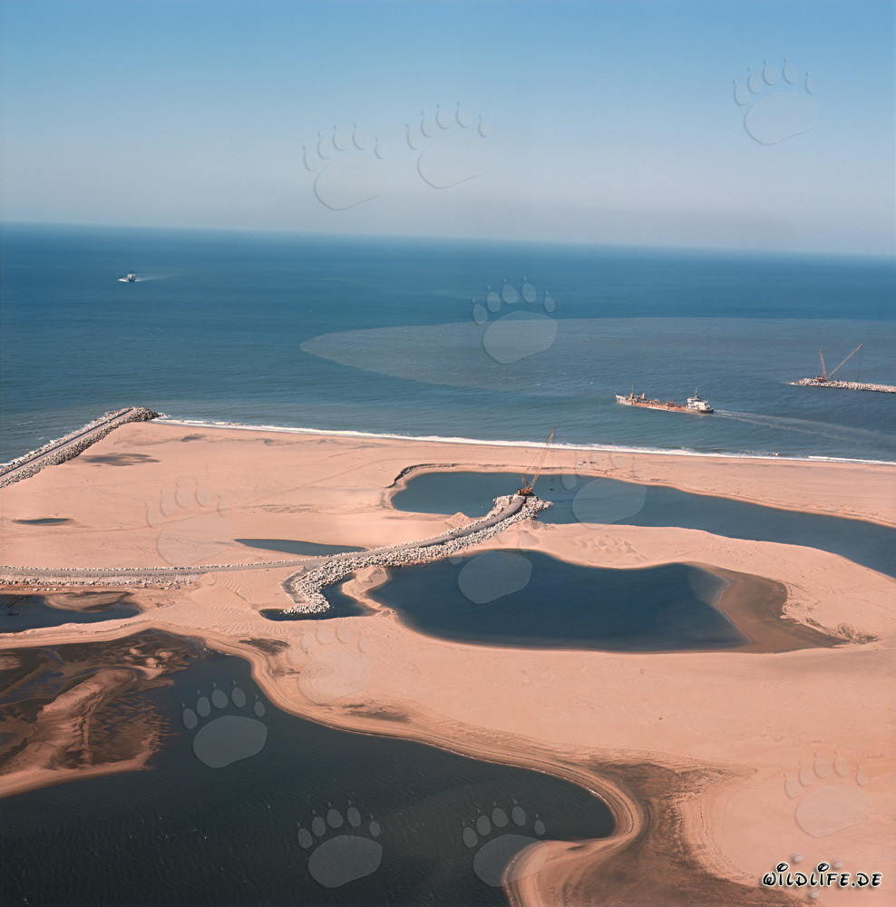 Aerial Photo of Harbour Construction in Richards Bay, Natal, South Africa