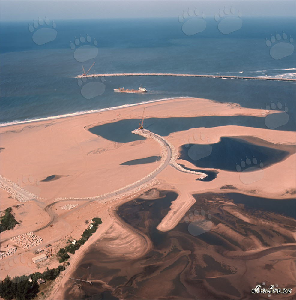 Aerial View of Harbour Development in Richards Bay, Natal, South Africa