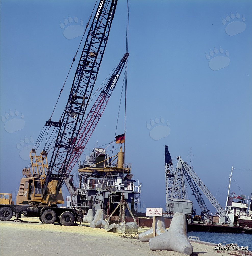 Eimerkettenbagger Titan im Hafen von Shueiba, Kuwait