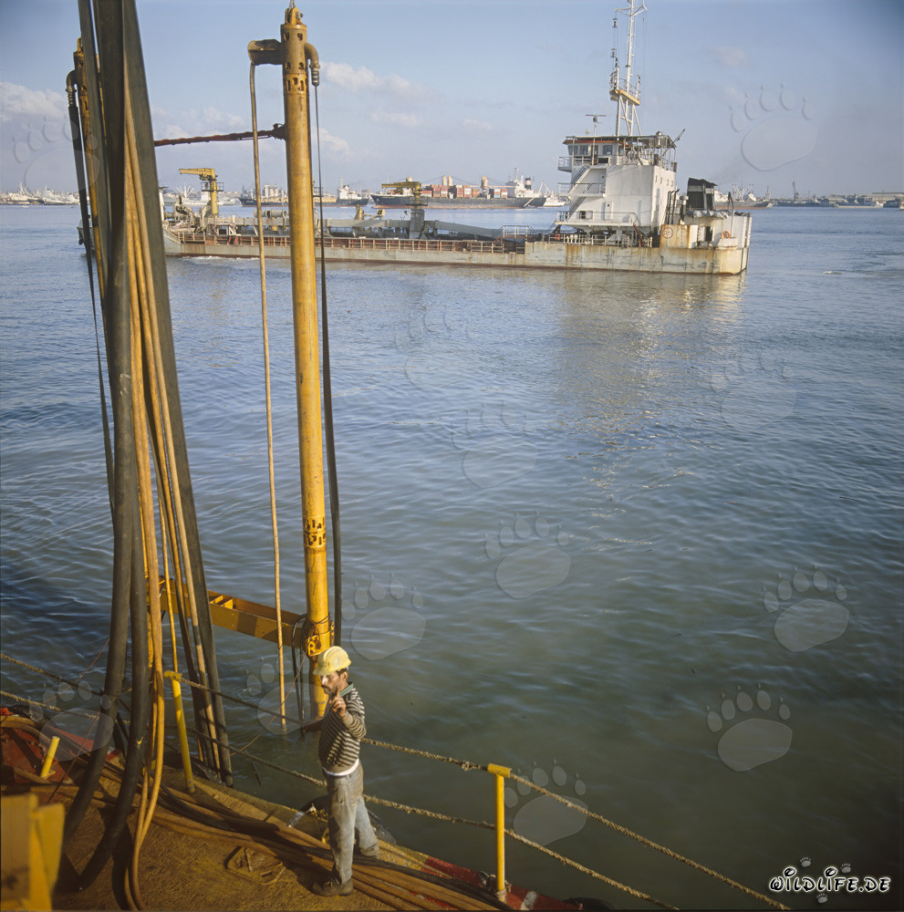 Galilei 2000 dredging for harbor development in Ras el Tin, Alexandria, Egypt