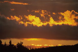 Picturesque sunset over Naknek Lake in Katmai, Alaska