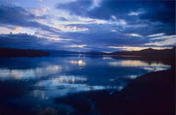 Evening at Lake Coville in Alaska
