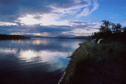 Unique Evening Atmosphere at Lake Coville in Katmai National Park, Alaska