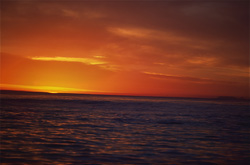 Romantic Sunset over the Sea in South Africa