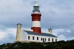 Historic Cape Agulhas Lighthouse at the Southernmost Point of Africa
