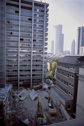 Fascinating demolition works at former headquarters of Philipp Holzmann AG in Frankfurt am Main