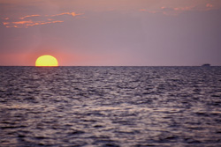 Romantic Sunset in front of Walker's Cay in the Bahamas