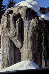 Idyllic Winter Landscape Featuring Snow-Covered Rocks in the Bavarian Alps