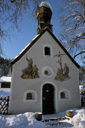 Festive Christmas Atmosphere in the Snowy Mountains