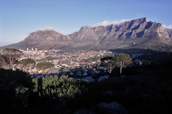 Romantic sunset over Cape Town - A spectacular view from Signal Hill