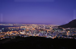View of the Sea of Lights of Cape Town at Sunset - A Journey into the Beauty of South Africa