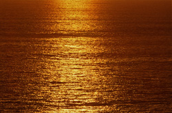 Magical sunset over Walker Bay in South Africa