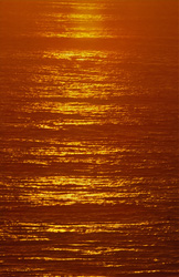 Dramatic sunset in the picturesque Walker Bay, South Africa