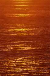 Romantic sunset over Walker Bay in South Africa
