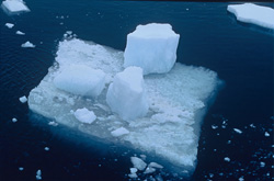 Picturesque small ice floe at Cape Anne: A fascinating ice landscape in Canada