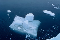 Ice Floe in the Sea off Cape Anne - a surreal ice landscape