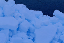 Magical ice landscape of pack ice at Cape Anne in Canada