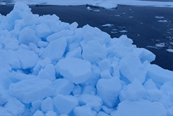 Unique ice landscape on the coast of Cape Anne, Canada