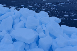 Unique pack ice landscape at Cape Anne in Canada
