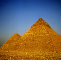Explore the impressive pyramids of Khufu and Khafre at Giza