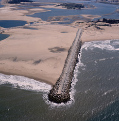 The impressive North Breakwater of Richards Bay