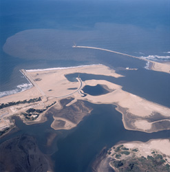 Aerial view of the harbour expansion Richards Bay with stunning details