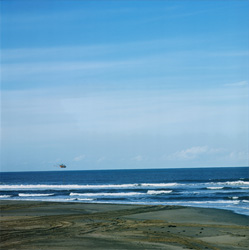 Depth profiles recorded in the surf area at North Breakwater with helicopter assistance