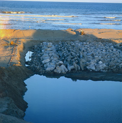 Commencement of work on the North Breakwater in Richards Bay, South Africa