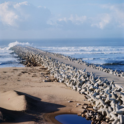 Preparación del rompeolas del norte para la grúa Manitowoc 4600