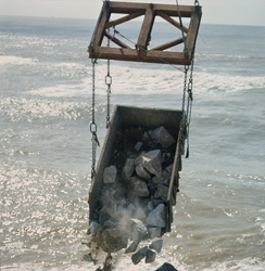 Crane Operations at North Breakwater for the Breakwater Position in Richards Bay