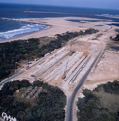 Dolosse Production at North Breakwater in Richards Bay, South Africa