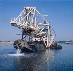 Fascinating Cutterhead from Cutter Suction Dredger in Action during Port Expansion in Richards Bay