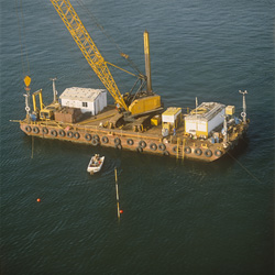 Preparation of the concrete block Foundation in Ras el Tin Harbor, Alexandria, Egypt